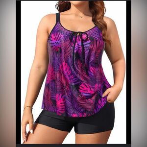 Daci Women Plus Size Tankini Swimsuit Top 16W